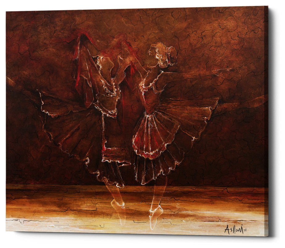 Epic Graffiti "Ballerinas" by Samedin Asllani, Giclee Canvas Wall Art, 16"x18"