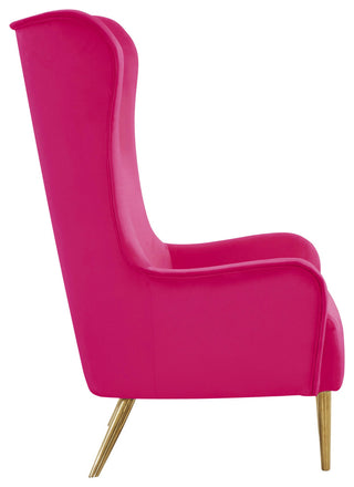 TOV Furniture Ethan Hot Pink Velvet Tall Chair