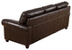 Barbara Leather Craft Sofa, Dark Brown