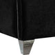 Zuma Velvet Upholstered Bed, Black, Queen