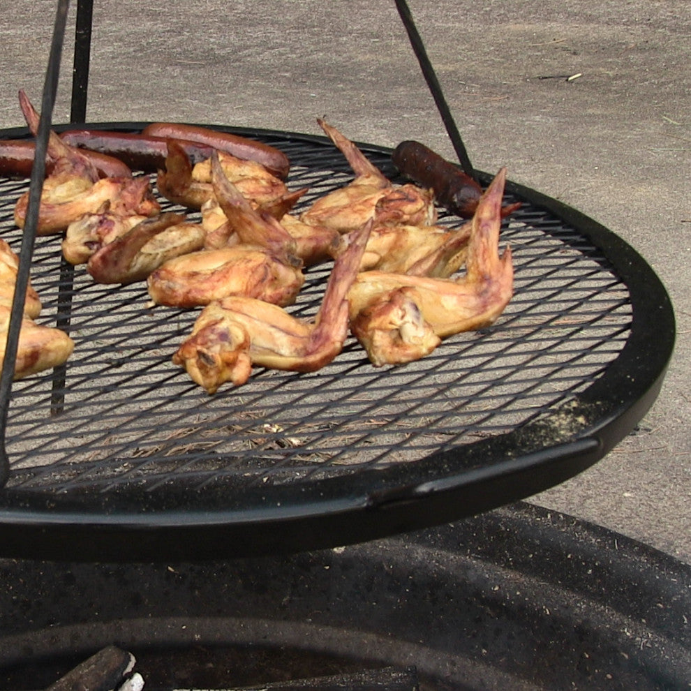 Sunnydaze X Marks Outdoor Fire Pit Cooking Grill Grate, 37" Diameter