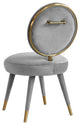 Kylie Light Gray Velvet Dining Chair, Light Gray