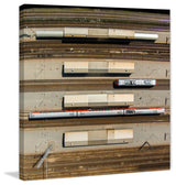 "Trains" Painting Print on Canvas by Karolis Janulis