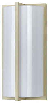 Benzara BM220706 Cylindrical Shaped PLC Wall Lamp, 3D Design Trim, S/4, White