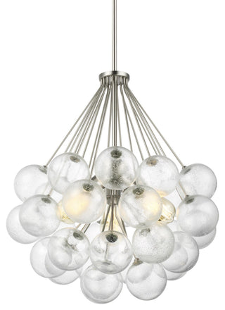 Visual Comfort Bronzeville 3-Light Pendant, Brushed Nickel