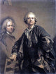 Louis Michel Van Loo The Artist With a Portrait of his Father Wall Decal