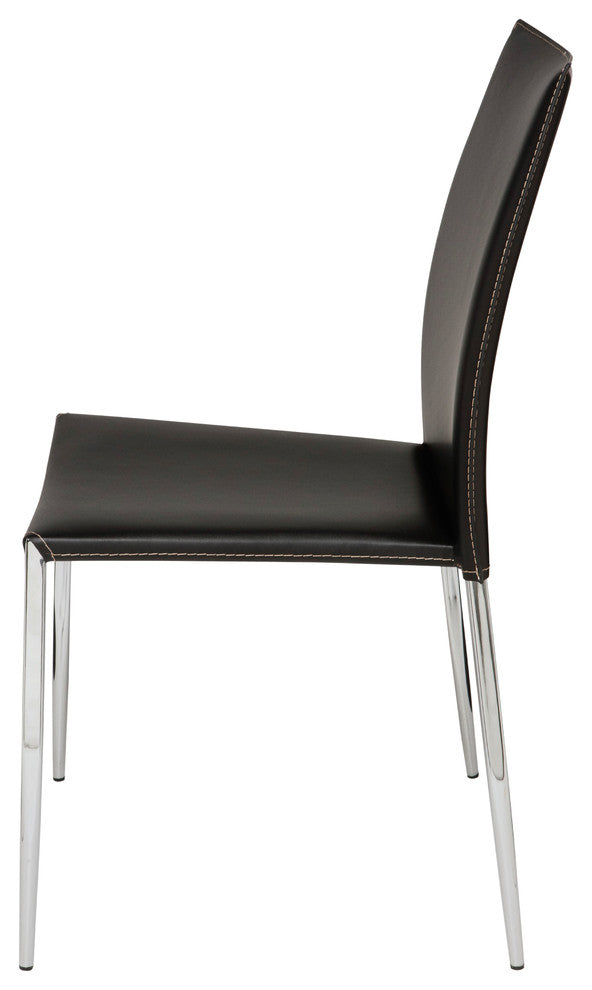 Eisner Black Leather Dining Chair
