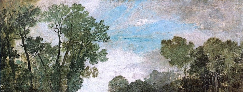 Joseph William Turner Tree Tops and Sky  Guildford Castle  Evening Canvas Wrap