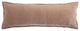 Stella Faux Silk Velvet Long Lumbar Pillow, 14" x 42", 1PC, Dusty Rose