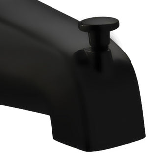 Brass Slip Connection Tub Spout With Diverter, Matte Black