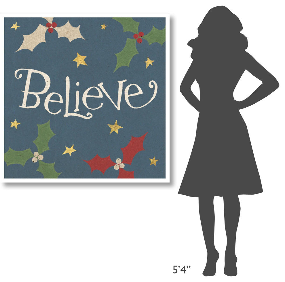 "Vintage St.Nick VIII" Digital Paper Print by Anne Tavoletti, 42"x42"