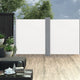vidaXL Patio Retractable Double Side Awning 66.9"x236.2" Cream