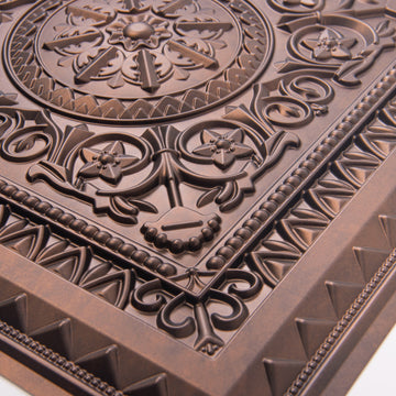 Art3d Drop Ceiling Tiles, Lay in/Glue up Ceiling Tiles, 2'x2' Plastic Sheet, Antique Copper