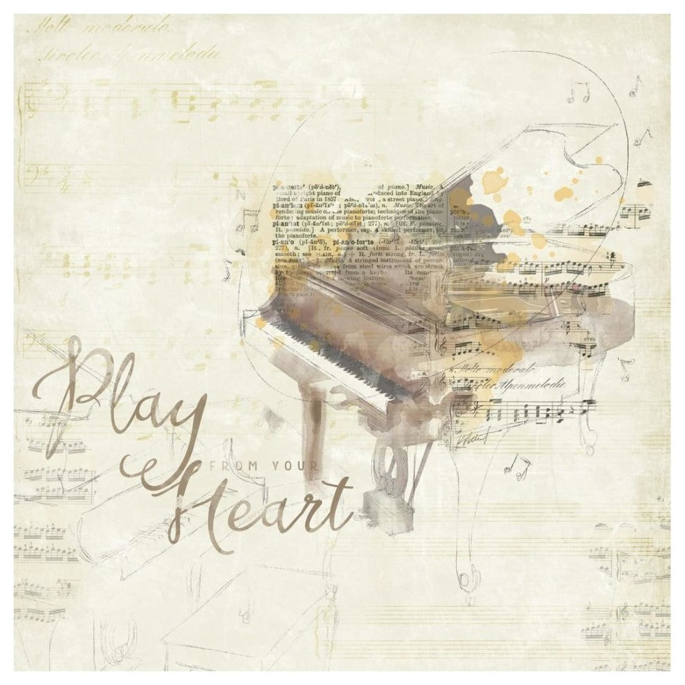 "Musical Gift III" Digital Paper Print by Katie Pertiet, 26"x26"