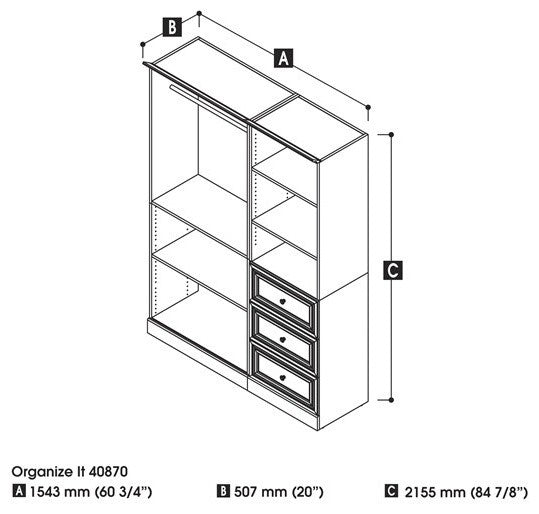 Bestar Versatile By Bestar 61'' Storage Kit, White
