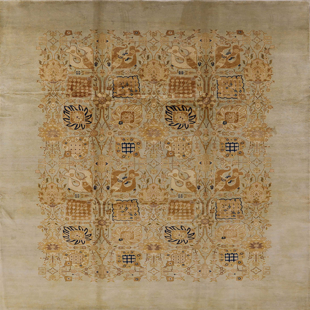 Ahgly Company Indoor Square Mid-Century Modern Area Rugs, 7' Square