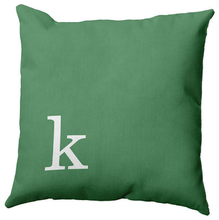 16"x16" Modern Monogram Decorative Throw Pillow, Sage