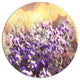 Purple Little Wild Flowers, Floral Large Disc Metal Wall Art, 11"