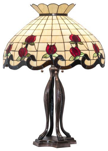 Meyda Lighting 228801 32" High Roseborder Table Lamp