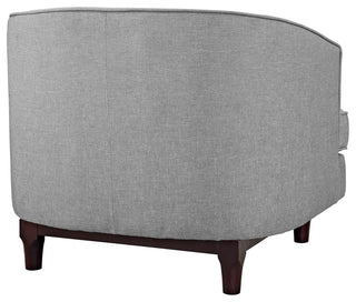 Coast Armchairs Upholstered Fabric, Set of 2, Light Gray