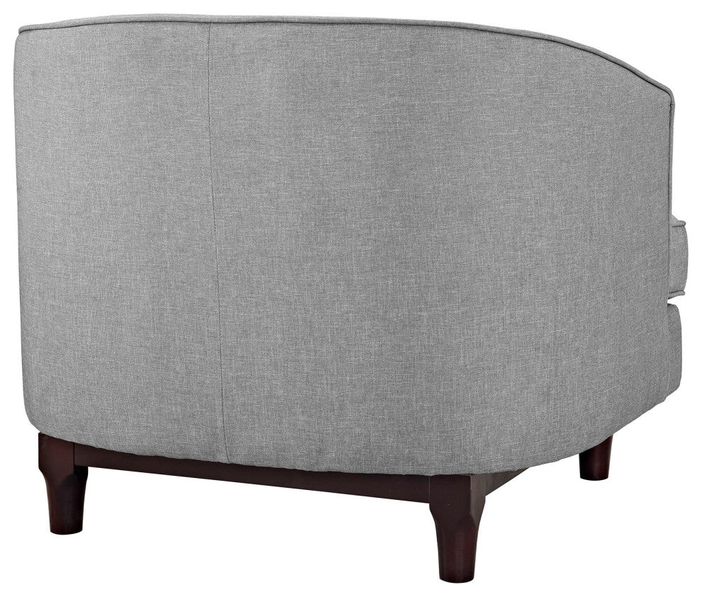 Coast Armchairs Upholstered Fabric, Set of 2, Light Gray