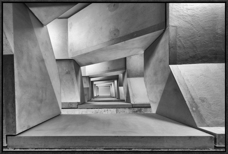 "Downstairs" Framed Canvas Giclee by Guy Goetzinger, 31x21"