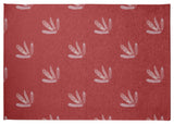 Feather Pattern Spring Chenille Rug, Ligonberry Red, 5'x7'