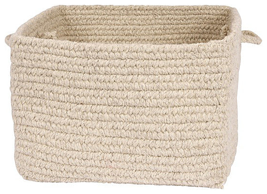 Colonial Mills Basket Chunky Natural Wool Square Basket Light Gray Square