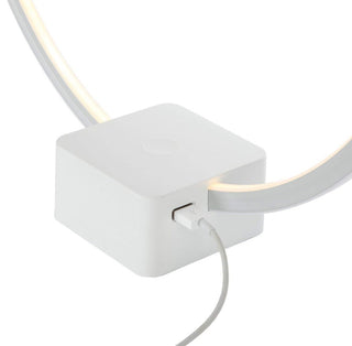 Brightech Circle - LED Modern Bedroom Nightstand Lamp - Super Bright, White