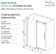 Madeline 60"x76" Frameless Shower Door with Fixed Panel in Brushed Stainless