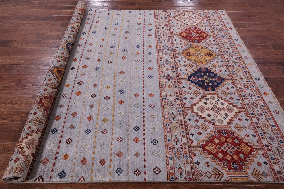 Hand Knotted Super Kazak Khorjin Rug 6' 9" X 8' 1" Q11064