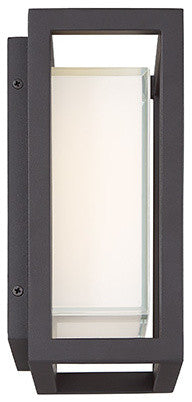Modern Forms Framed 8" LED Outdoor Wall Light, Bronze
