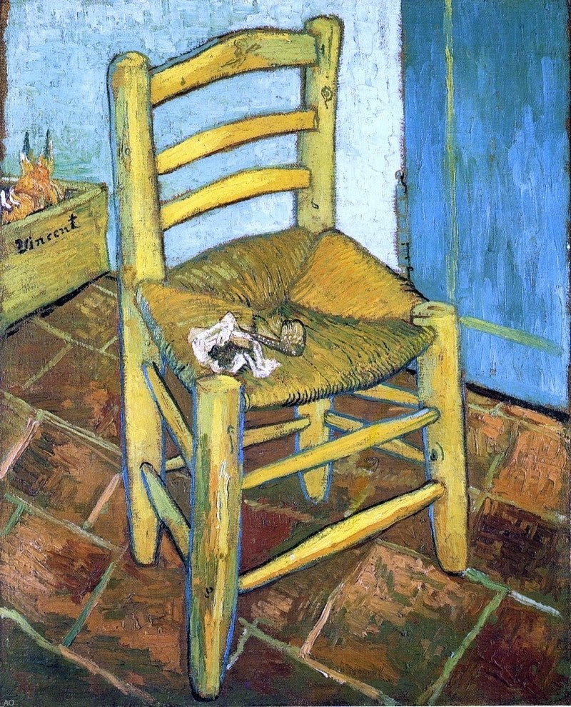 Vincent Van Gogh Van Gogh-s Chair, 20"x25" Gallery Wrapped Canvas Print