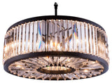 1203 Chelsea Collection Pendent Lamp, Clear, Mocha Brown