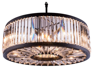 1203 Chelsea Collection Pendent Lamp, Clear, Mocha Brown