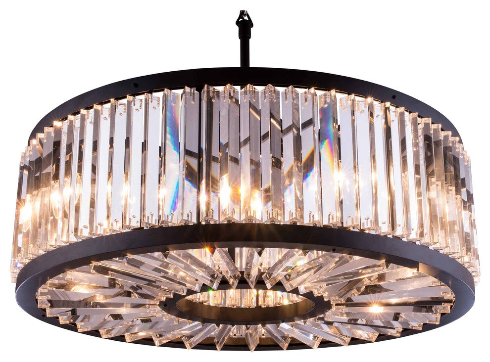 1203 Chelsea Collection Pendent Lamp, Clear, Mocha Brown