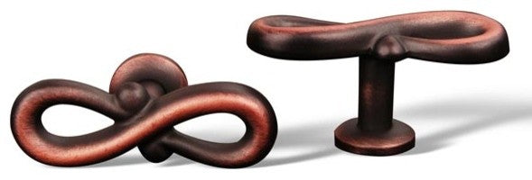 Distressed Copper RKI Butterfly Pretzel Knob, RKICK9317DC
