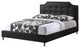 Baxton Studio Carlotta Black Modern Bed With Upholstered Headboard, Queen