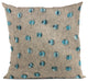 Plutus Blue Wool Dot Luxury Throw Pillow, 20"x30"