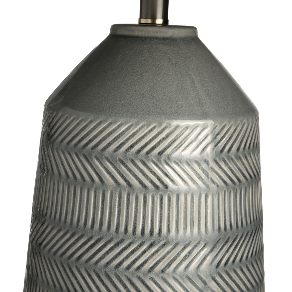 Sherie 3-Way Ceramic Table Lamp, Grey