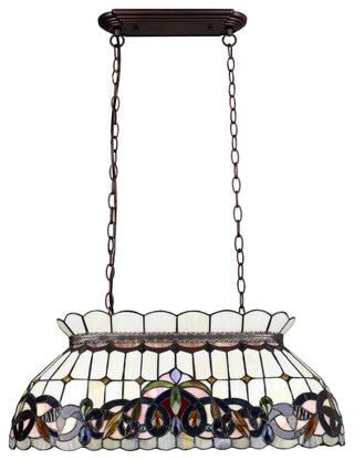 Serenity Victorian-Style 3-Light Island Pendant 28" Wide
