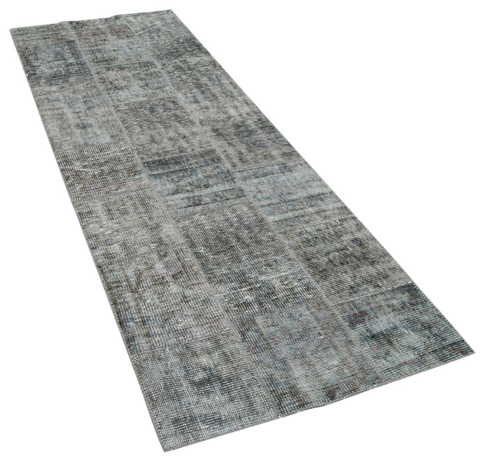 Rug N Carpet - Handmade Oriental 2' 9" x 8' 2" Boho Patchwork Runner Rug
