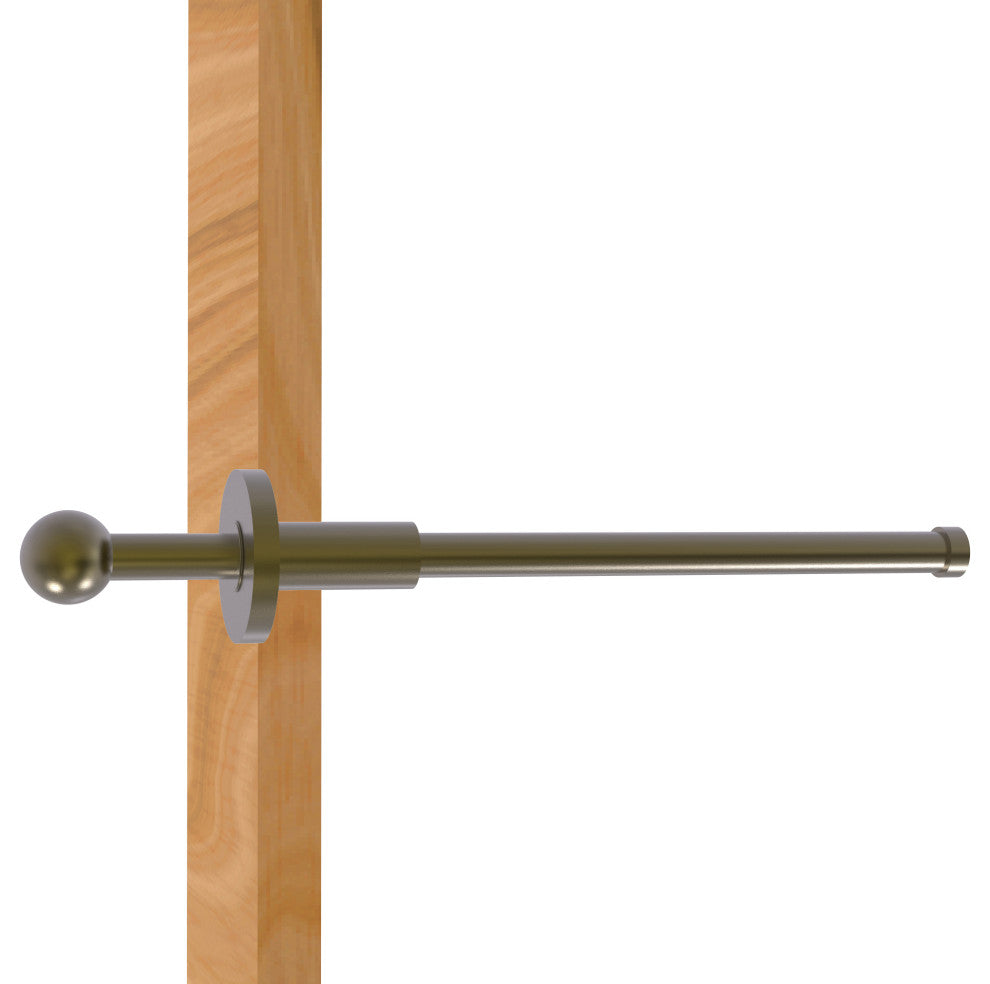 Traditional Retractable Pullout Garment Rod, Antique Brass