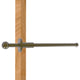 Traditional Retractable Pullout Garment Rod, Antique Brass