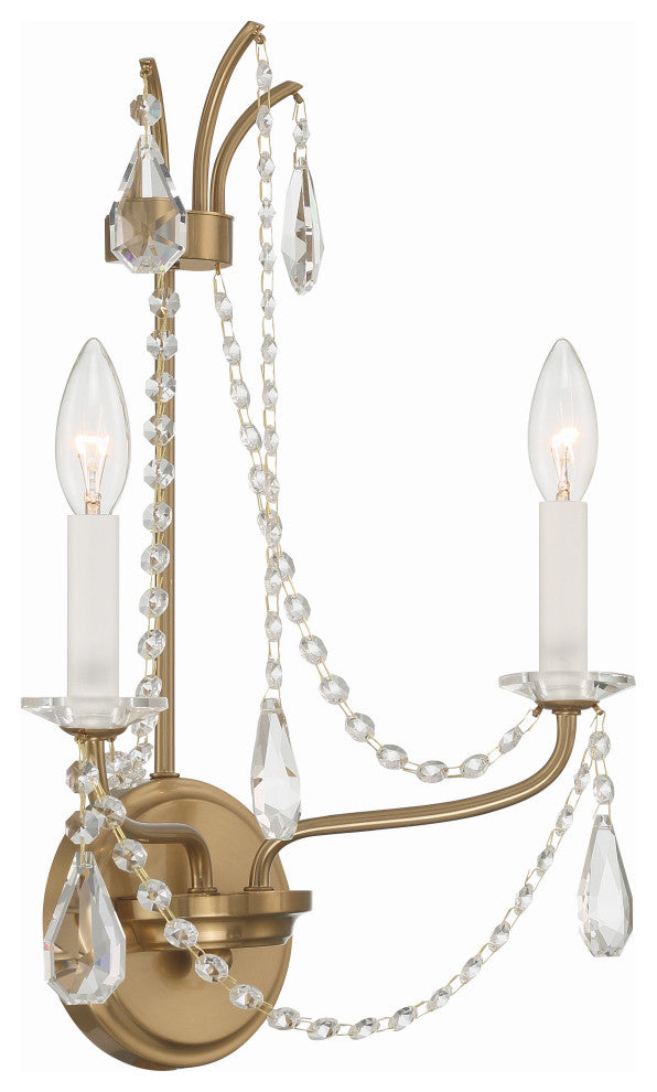 Karrington 2-Light Aged Brass Wall Mount