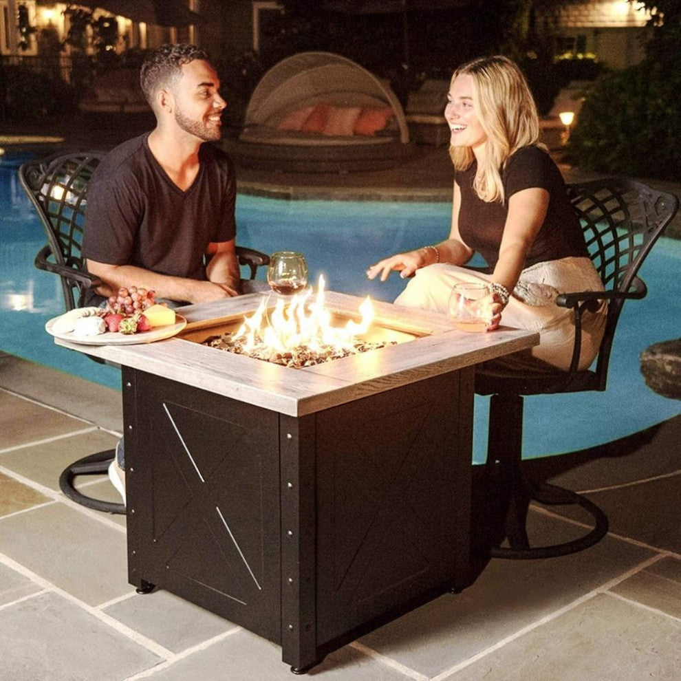 Endless Summer Mason 30" Square LP Fire Pit Table