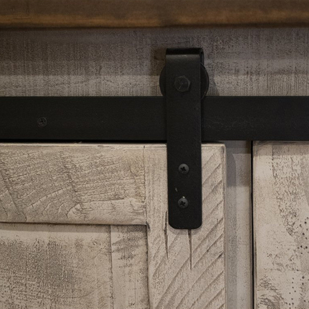 Crafters and Weavers Greenview Barn Door Dresser / Chest - Gray