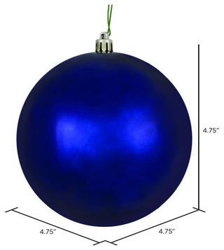 Vickerman 4.75" Midnight Blue Shiny Ball Ornament, 4 per Bag