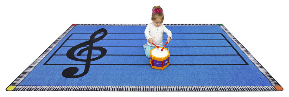 Kid Essentials Rug, Play Along, Blue, 7'8"x10'9"