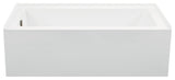 Integral Skirted Left-Hand Drain Whirlpool Bath White 59.5x32x16